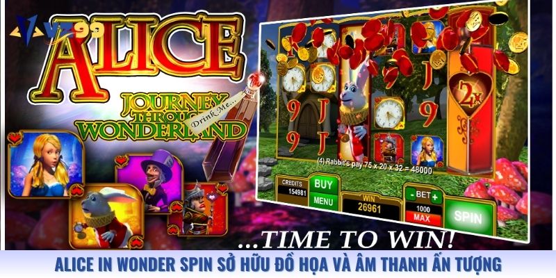 Alice In Wonder Spin sở hữu đồ họa và âm thanh ấn tượng