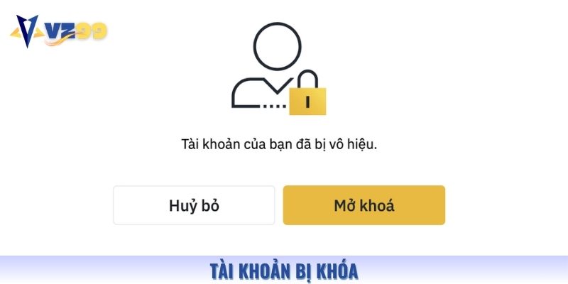 Tài khoản bị khoá có thể là nguyên nhân khiến bạn gặp sự cố