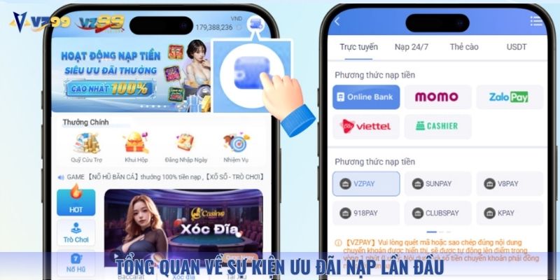 Giới thiệu sự kiện ưu đãi nạp lần đầu